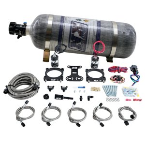 Ford Mustang Nitrous Oxide Kit - Nitrous Express - Dual Throttle Body Plate System w/12lb Composite Bottle - `24-`27 Ford Mustang Nitrous Oxide Kit - Nitrous Express - Dual Throttle Body Plate System w/12lb Composite Bottle - `24-`27